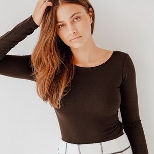 Lulus black cross back bodysuit